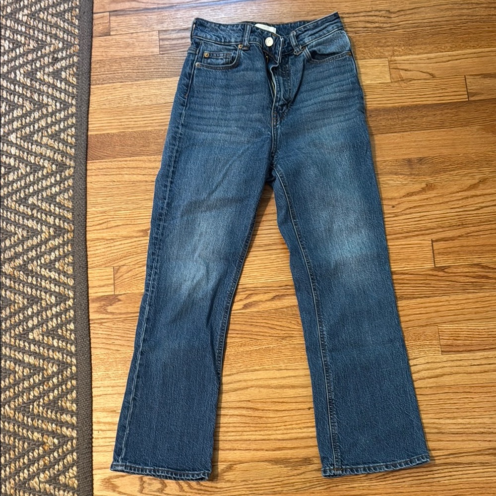 H&M Blue Straight Leg Jeans Classic Style